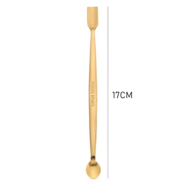 Briartw 5 Pcs Stainless Steel Craft Spoon | Mess-Free Crafting with Dual-Shaped Spoons for Glitter, Embossing Powders, Sequins & Small Embellishments | Gold | 6.7inch Length