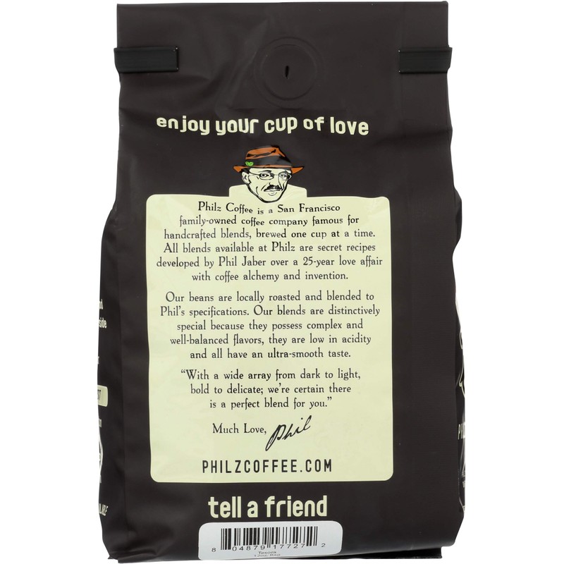 Philz Coffee, Tesora,Medium Blend, Whole Beans 12 Ounce