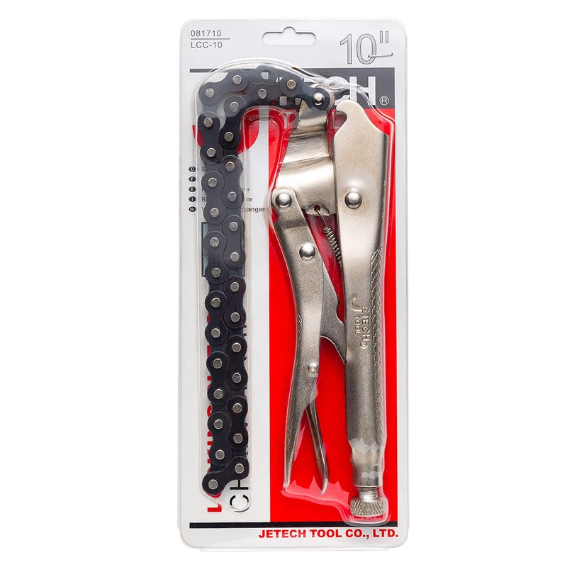 Jetech 10-inch Locking Chain Clamp | 20-inch Chrome Vanadium Steel