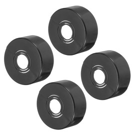 sourcing map 4pcs Shower Arm Flange 70mm/2.8" OD Escutcheon Plate ABS Round Plumbing Cover Plates for 20mm/0.8" Dia Water Pipe Faucet Decoration, Black