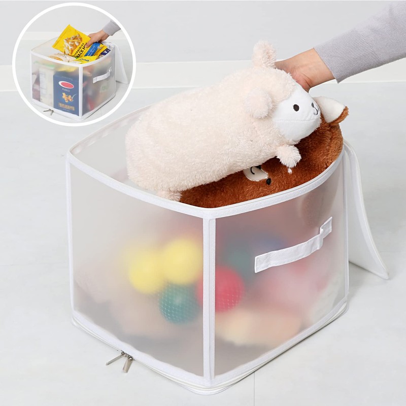 Astro 711-90 White Translucent Cube Storage Box, Clothes Storage, Clear