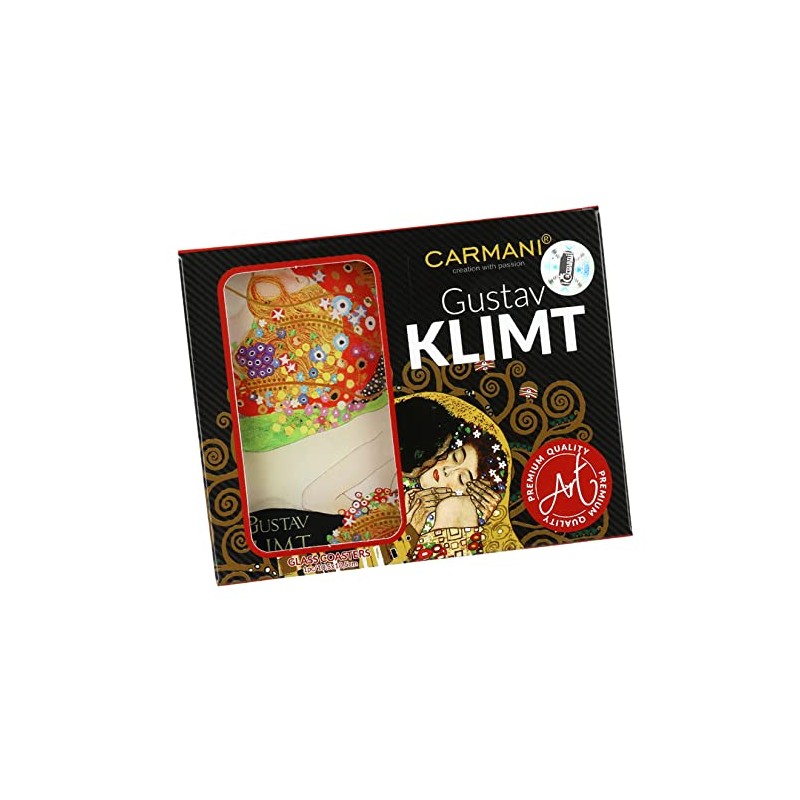 CARMANI - Glass Coaster, Glass Underlay, Drinks Mat, Heat Resistant