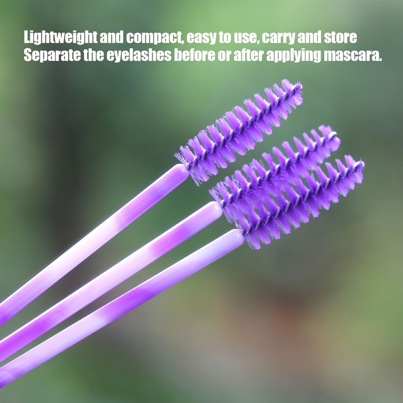 200pcs Disposable Eyelash Brush Travel Portable Lash Brush Makeup Tool
