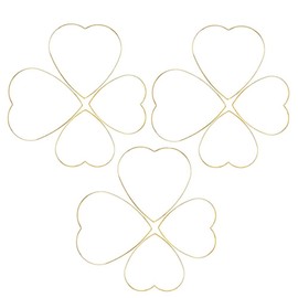 12 Pieces Assorted 4 Sizes Moon Star Heart Shaped Dream Catcher Rings Macrame Gold Metal Hoops for Floral Wreath Wall Hangings DIY Craft Supplies Home Decor (Heart)