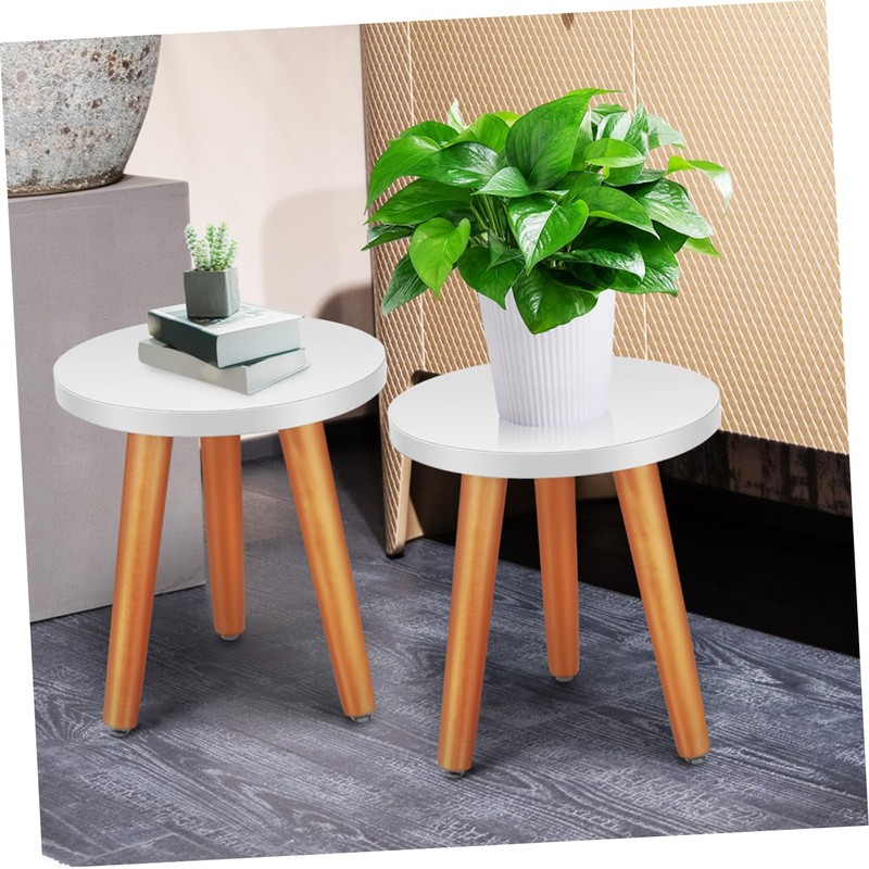 VICASKY Wooden Flowerpot Pedestal Stand Decorative Plant Display Stool for