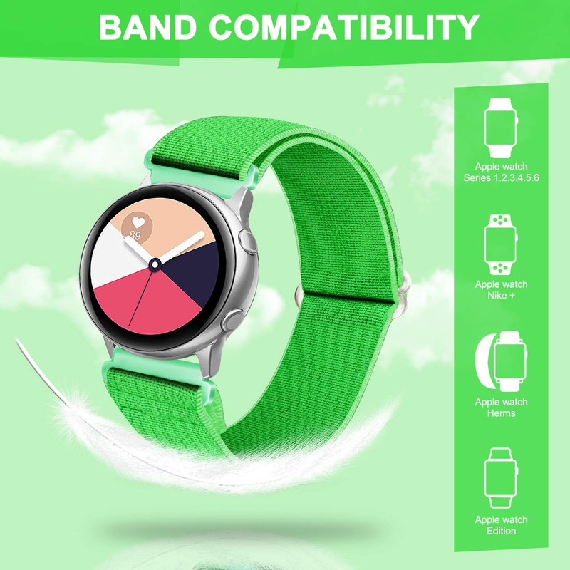 [Runostrich] Nylon Elastic Watch Band 20mm 22mm Replacement Band "8"