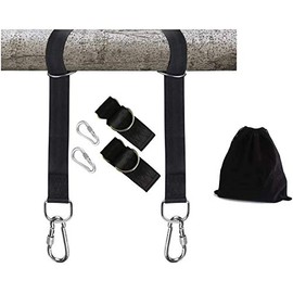 CACTIYE Set of 2 Hammock Straps2 Tree Swing Straps Hanging Kit， Perfect for Hammock Hanging Kit Straps，5ft Extra Long Straps Strap with Safer Lock Snap Carabiner Hooks Carabine