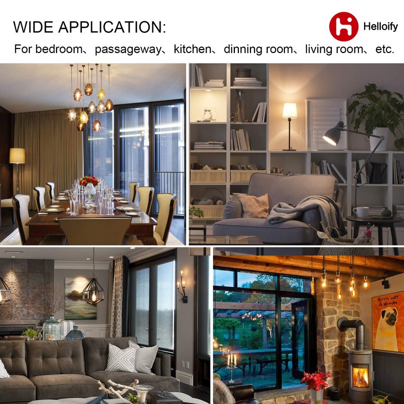 helloify BA11 Dimmable Vintage LED Edison Candelabra Bulb, 60W Equivalent,