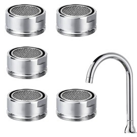 5 PCS Tap Faucet Aerator, 24mm Kitchen Tap Sink Aerator Replacement Parts,Nozzle Aerator Water Saving Filtering Net Perfect for Kitchen Bathroom Shower Sink Hose