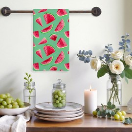 Zelaxeyi Colorful Fruit Quick-Drying Super Absorbent Kitchen Towels, Summer Kitchen Decor Dish Towels, for Her, Watermelon Tea Towel 16 * 24in