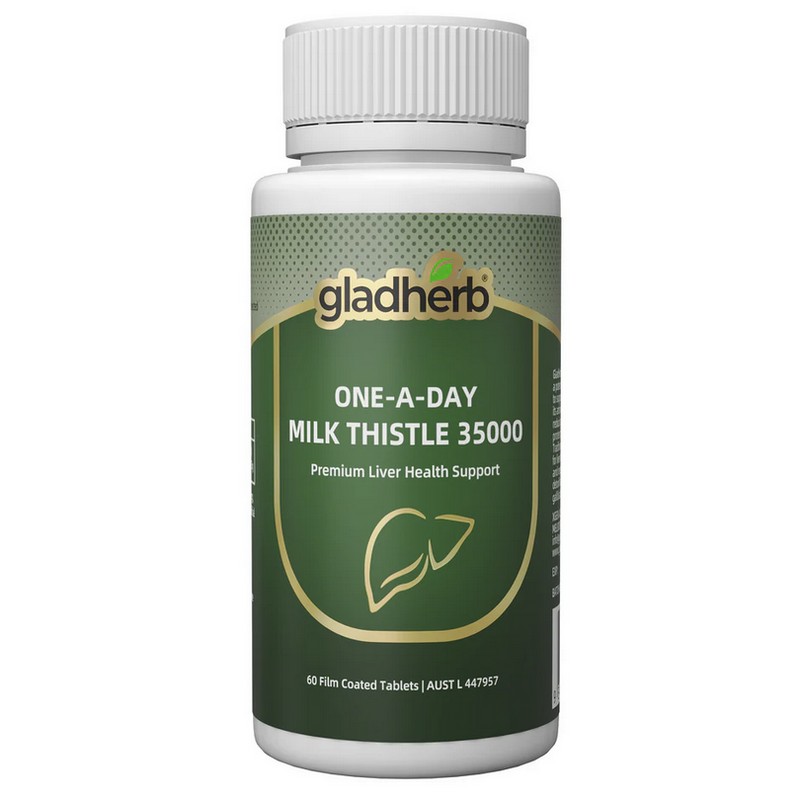 GladHerb One-A-Day Milk Thistle 35000mg 60 Tablets