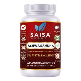 Suplemento Estres Ashwa 120 Caps Extracto Whitanolid