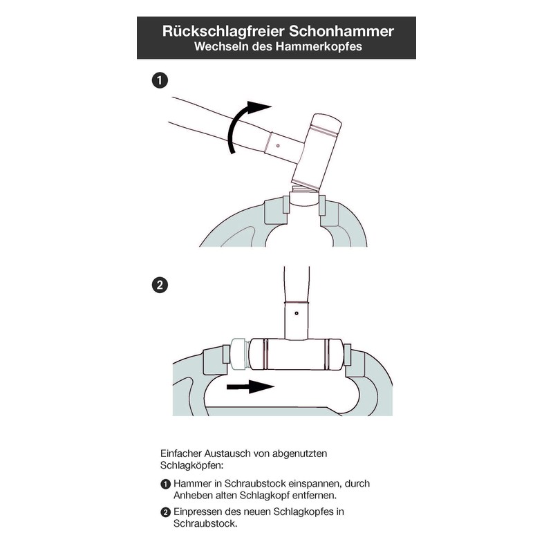 Wiha Impact Head Medium Hard for Safety Soft Hammer (26429)