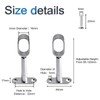 INCREWAY Closet Rod Support, 4Pcs Hollow Zinc Alloy Adjustable Oval