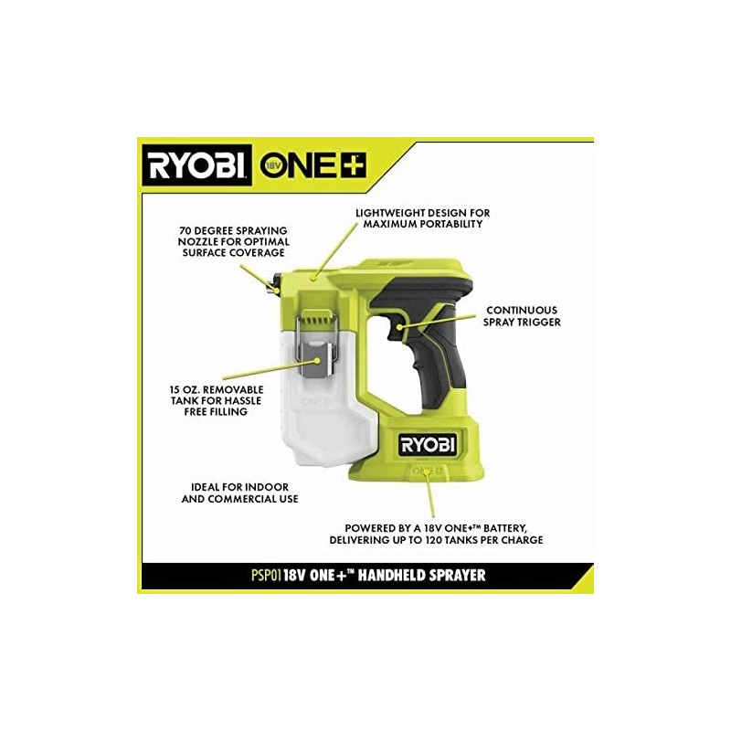 RYOBI PSP01B ONE+ 18V Cordless Handheld Sprayer (Tool Only)