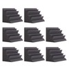 8 Pack - Bass Traps Acoustic Foam Corner, 8''x8''x12'' Black