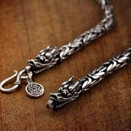 Dragon Head Silver- Unisex Punk Waist Chain for Jeans, Bold Gothic Jewelry Gift for Boyfriend, Edgy Streetwear Accessories
