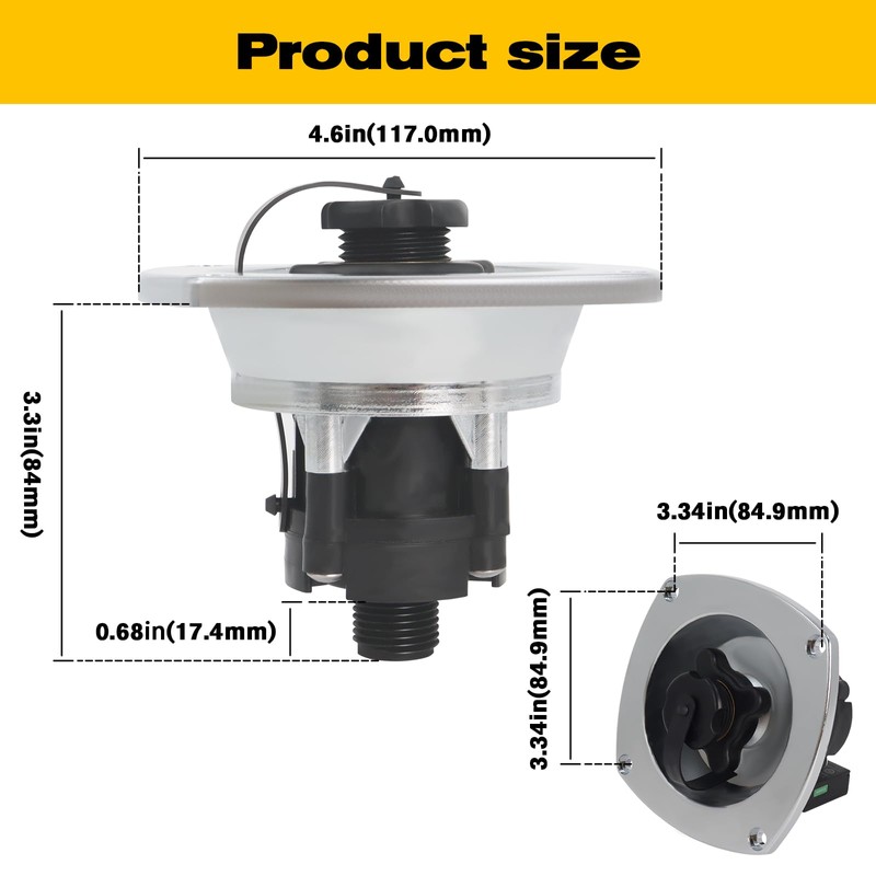 RV City Water Inlet with Pressure Reducing Valve,Chrome Water Fill