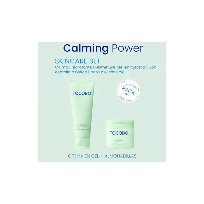 Kit Tocobo 2 Pzs Cica Calming Pads Y Crema +