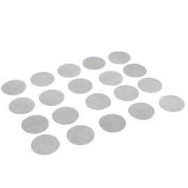 YTgilo 20PCS 304 Stainless Steel Filter Wire Mesh Diameter 19mm Silver Pipe Filter Wire Mesh Round Pipe Filter Wire Mesh