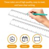 Clear Plastic Ruler Straight Ruler Flexible Ruler, 30Pcs Clear Ruler