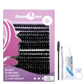 Individual Eyelashes Cluster Lashes Kit Lightweight Lash Clusters for Natural Look Eyelashes Individual Kit for DIY Extensions Perfect Lashes for Professional or Home Use
