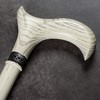 Asterom White Walking Cane - Handmade, Ergonomic, Sturdy - Wooden