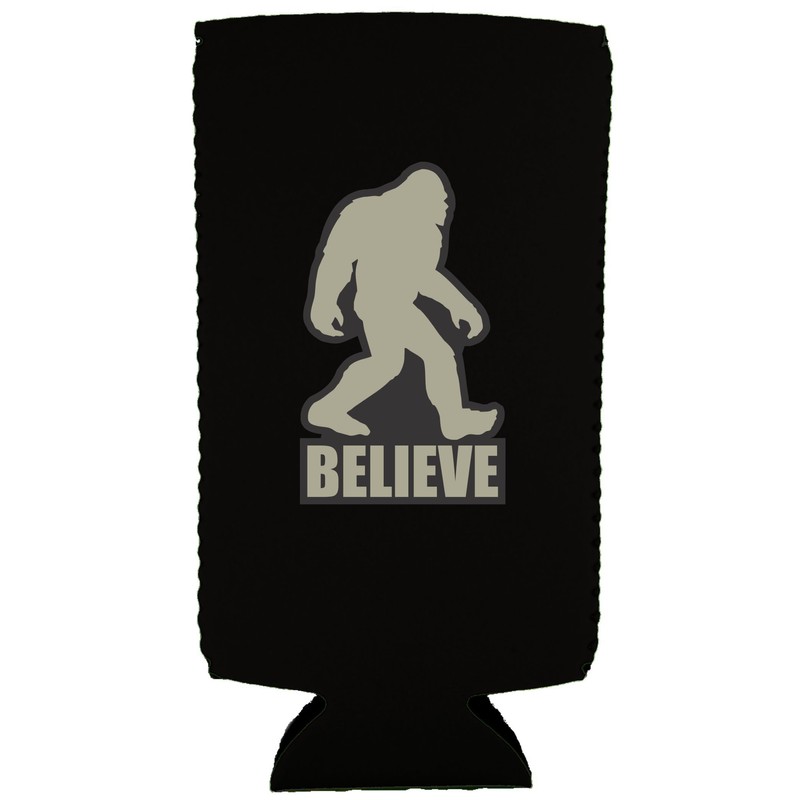 Bigfoot Believe Slim Can Coolie (1, Black)