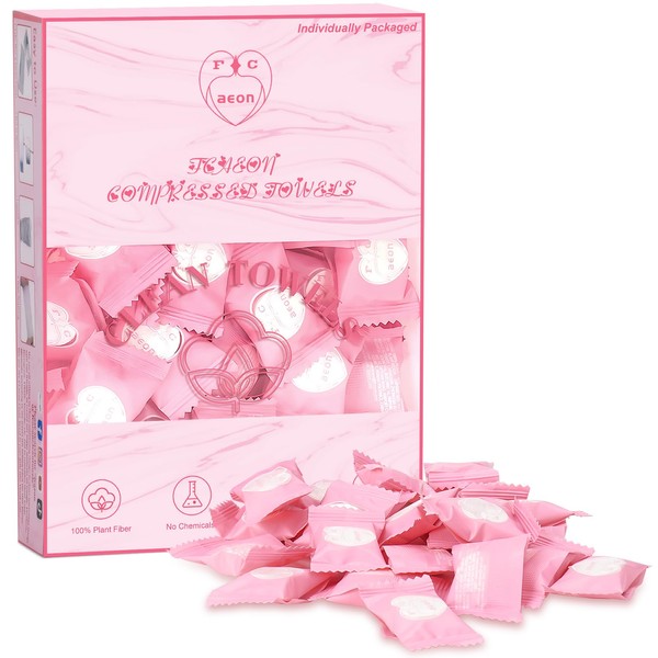 FCaeon FCaeon Compressed Disposable Face Towel Cleaning Kit 100pcs,Portable &