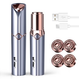 Hair Removal Device(2023)-Facial Hair Removal for Women, GURELAX Womens Hair Remover, Painless Facial Hair Removal for Women-Face Shavers for Chin Upper Lip Peach Fuzz-Included 4 x Replacement Heads