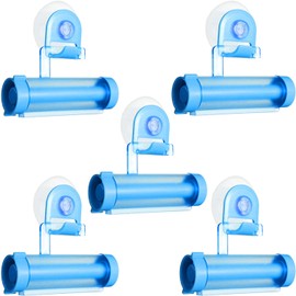 EZONEDEAL Toothpaste Squeezer Dispenser, Rolling Tube Squeezer Wall Mounted Suction Cup Hanging Holder Rotate For any cosmetics,lotions,creams,paints cream tube Bathroom (5PCS)