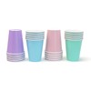 Pastel Rainbow Party Paper Cups 9 Ounce (24 Pack)