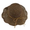 Women Sun Hat Wide Brim Floppy Beach Hat Crochet Straw