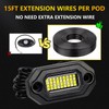 12 Pods Pure White Rock Lights for Trucks 6500K Super