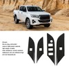 4 Pcs Door Window Control Panel Cover Carbon Fiber Style