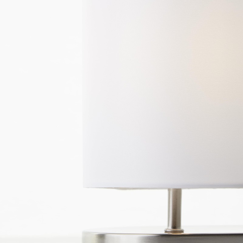 Lightbox Table Lamp with Wireless Charging & Fabric Lamp Shade,