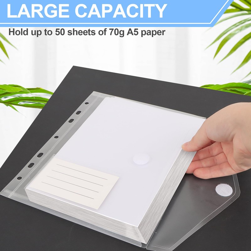 Pack of 50 A5 Document Wallets Waterproof Document Folders for