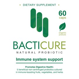 BactiCure Natural Probiotic Immune System Support - 60 Capsules