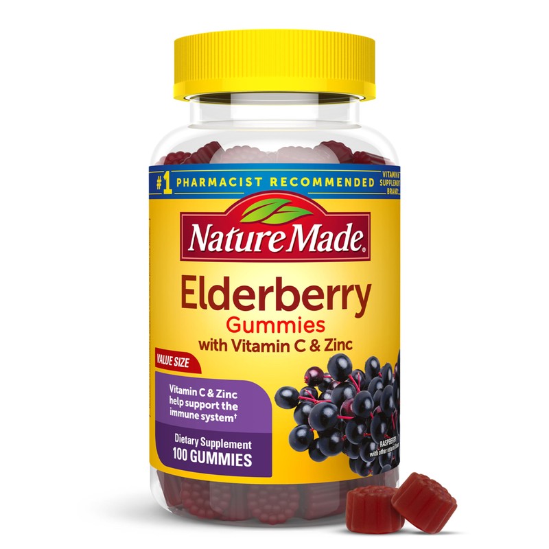 Nature Made Elderberry Gummies with Vitamin C and Zinc, Dietary