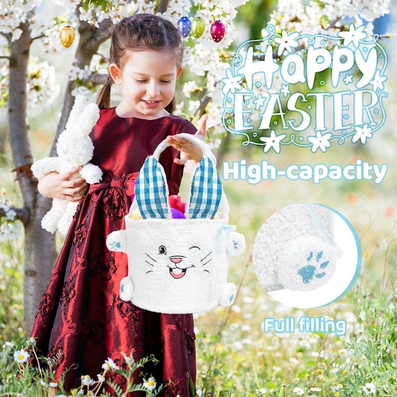 Yanghad Children's Easter Basket with Handle, Easter Basket, Easter Bunny,