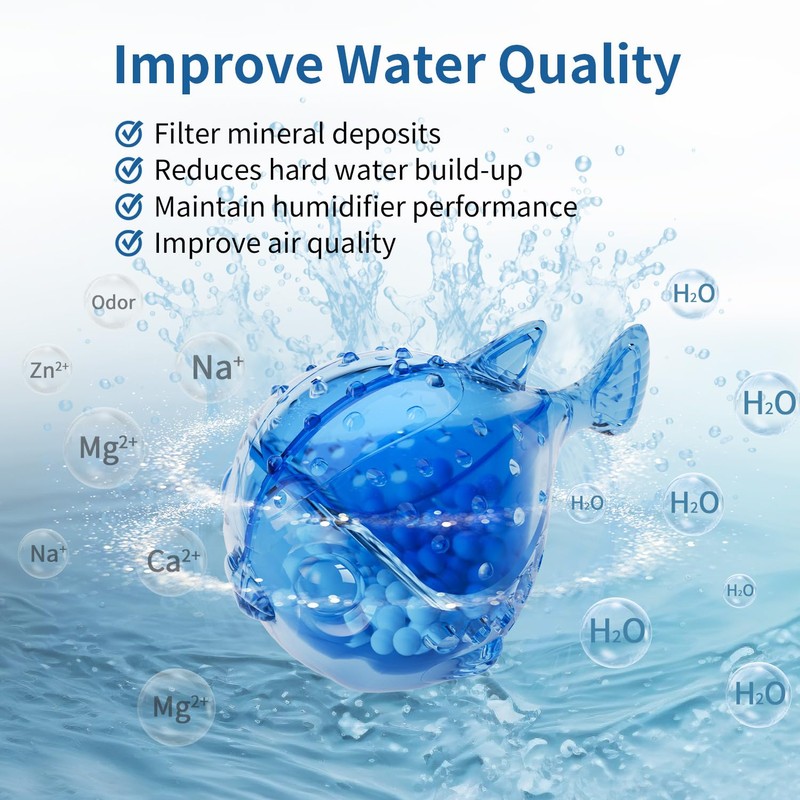 Humidifier Cleaning Fish - Humidifier Tank Cleaner Demineralization Cartridge |