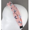 Pink flower headband Turban Knot knotted floral fabric covered grip