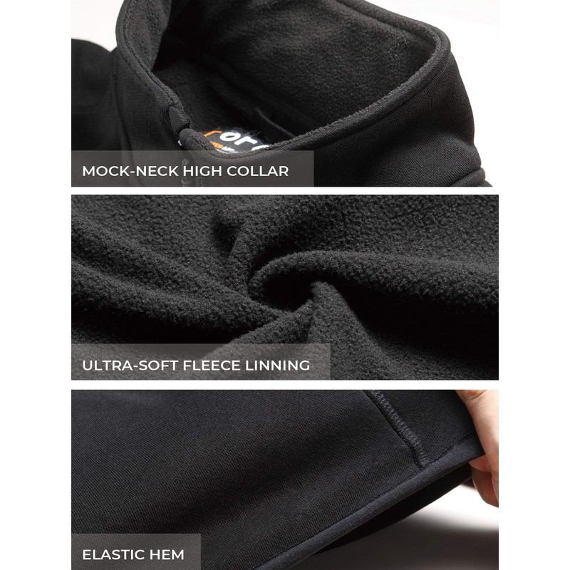 ORORO 2021 Men's Heated Fleece Jacket Full Zip with Battery