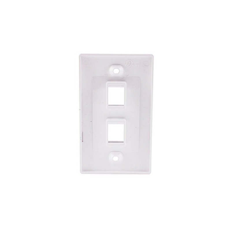 RiteAV CAT 6A 2 Port Shielded Cat6a Wall Plate 1