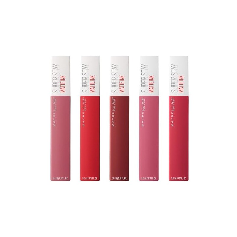Maybelline 5 pack labiales liquidos matte larga duracion superstay matte