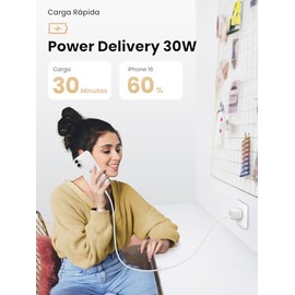UGREEN Nexode 30W Mini Cargador USB C GAN, Tipo C Carga Rápido