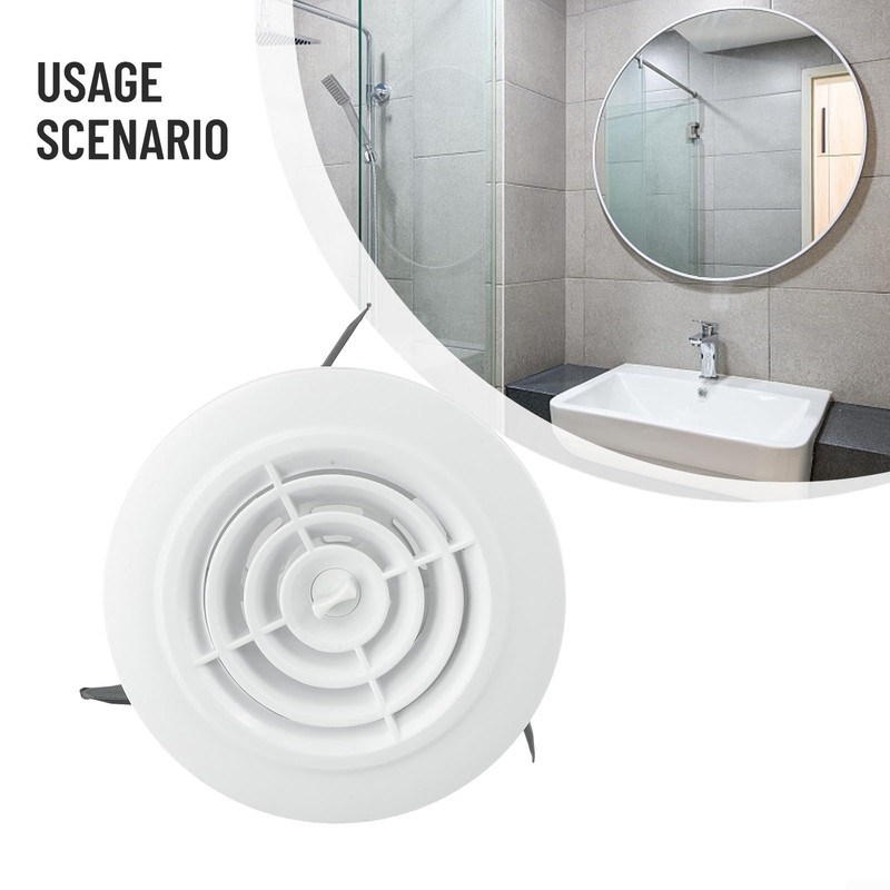 Adjustable Air Vent Cover, ABS Ceiling Vent Covers, Round Air