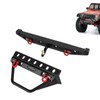 RC Crawler Bumper Black Front and Rear Bumper with Winch