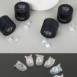 Mostive Gel Soft Mood 4-Piece Set Jjolmul Gel Emboss Gel Pearl Nail (WB96F58) / 모스티브젤 말랑무드 4종세트 쪼물젤 엠보젤 진주네일 (WB96F58)