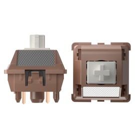 DUROCK Mocha Silk Linear Switches, Full POK Switch 56g Long Spring, Light Diffuser 5 Pins Lubed Smooth Thocky Mechanical Keyboard Switches (90pcs)